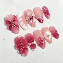 3D Colorful style press-on nail