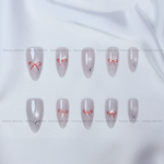 Press-on Nails Pearl Ribbon