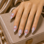 Press-on Nails Pearl Ribbon