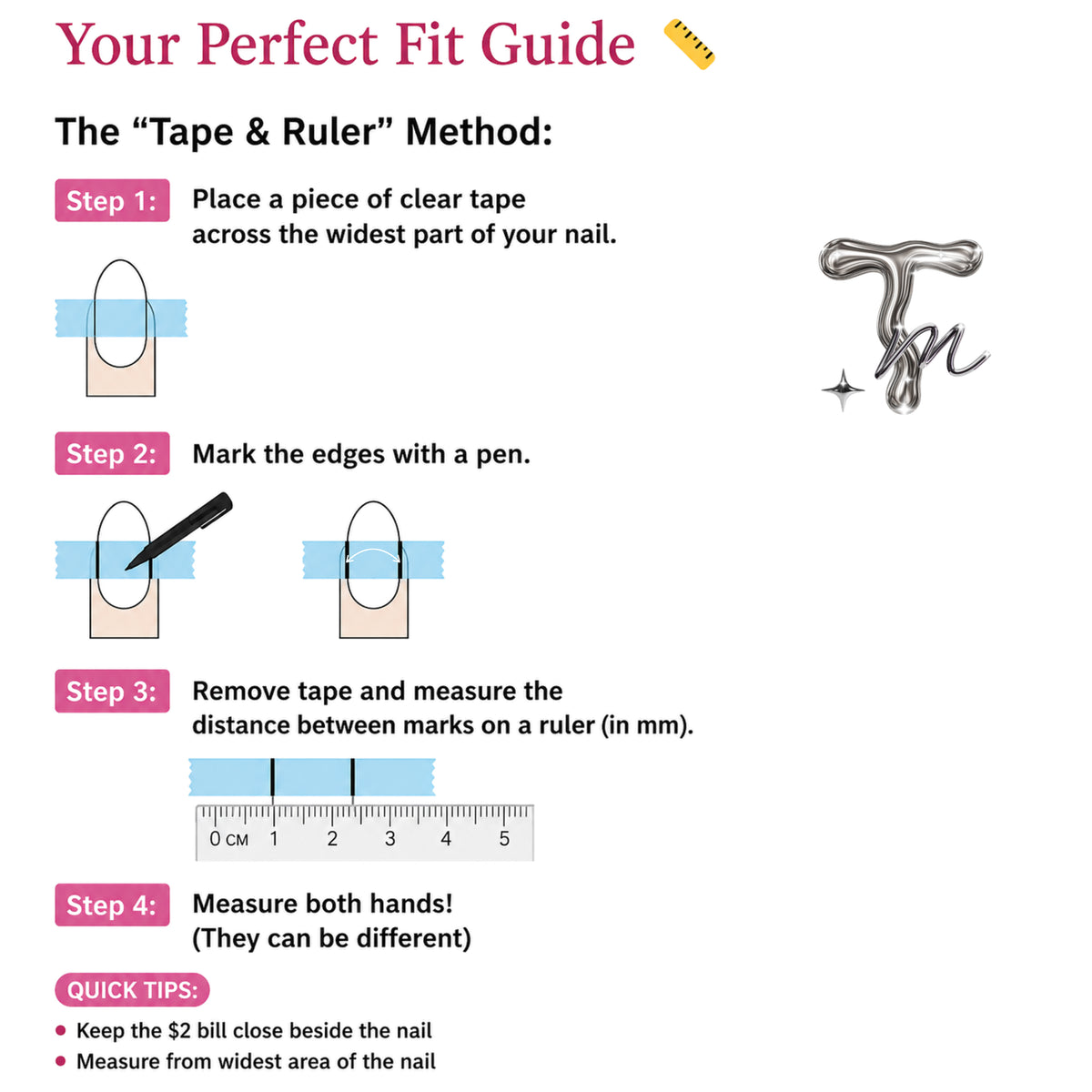 Press-on Nails Summer Orange Flower