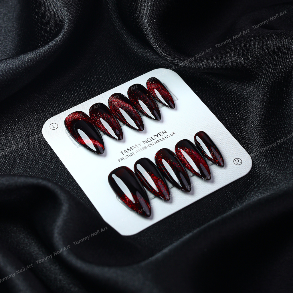 Press-on Nails Dark Ruby