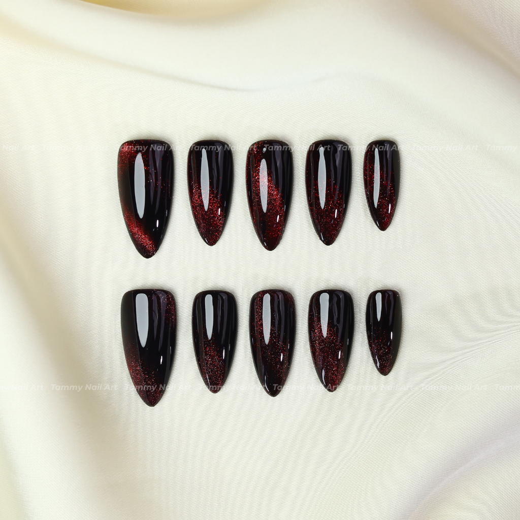 Press-on Nails Dark Ruby