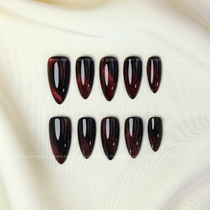 Press-on Nails Dark Ruby