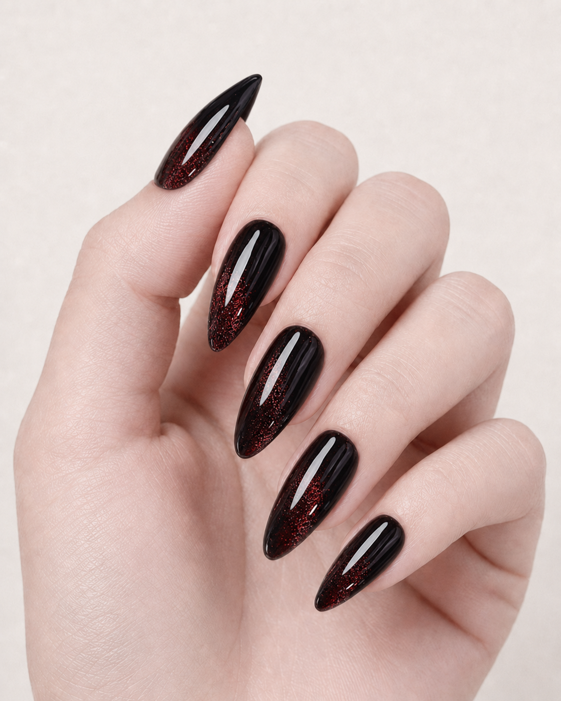 Press-on Nails Dark Ruby