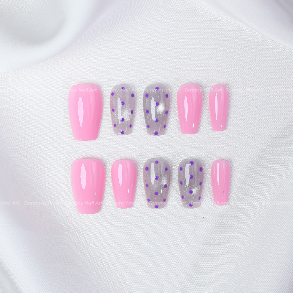 Press-on Nails Pink Stardust