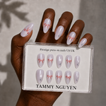 Press-on Nails Pearl Ribbon