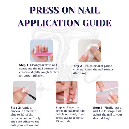 Press-on Nails Silver Rebel